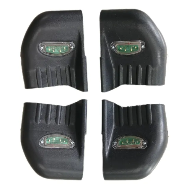 Juego De 4 Punteras Con Luz Led Para Estribos En Aluminio  