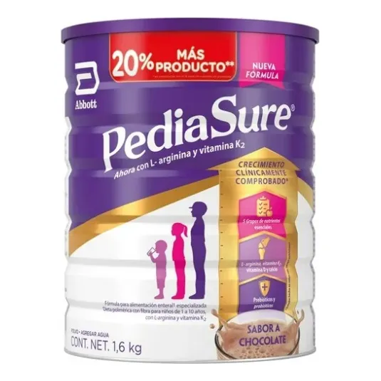 Pediasure Plus Abbott Polvo Sabor Chocolate 1.6 Kg Od.st