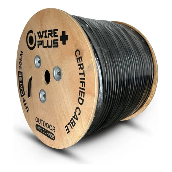 Bobina Cable Utp Cat5e Wireplus Exterior 305 Metros
