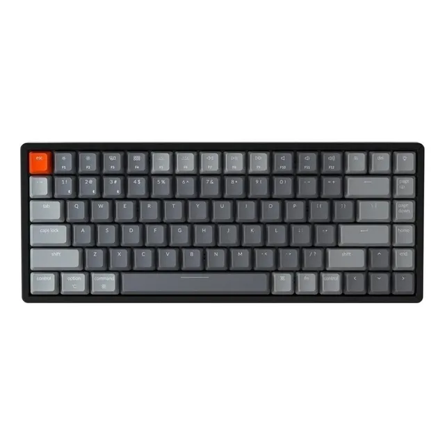 Teclado gamer bluetooth Keychron QWERTY Gateron Red inglés UK color negro con luz RGB