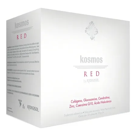 Kosmos Red By Kromasol 24 practisobres, sabor ponche de frutas, Antioxidante.