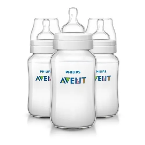 Biberones Philips Avent Anti-colic 3 Pzas De 11 Oz Color TRANSPARENTES anticolico