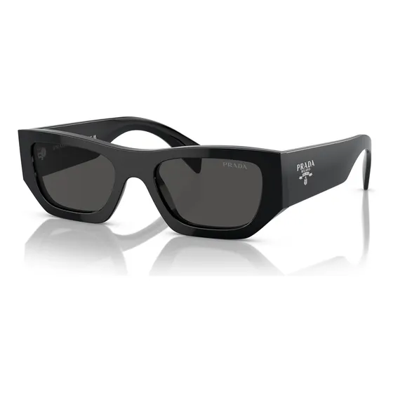 Lente De Sol Prada Pr A01s Black Dark Grey Teñido Negro Gris Oscuro Negro Pulido Negro Pulido