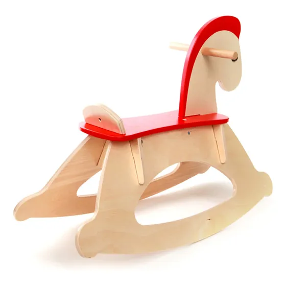 Juego Montable Caballito Mecedora De Madera Para Niños