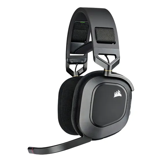Fone de ouvido Corsair Hs80 Rgb Usb Gaming 7.1 Carbon para jogos