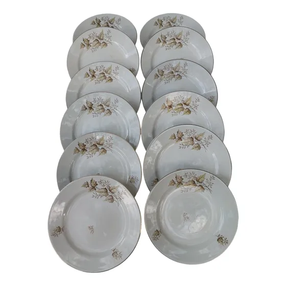 Finos Platos De Lunch Porcelana Olmos Años 70 Como Nuevos