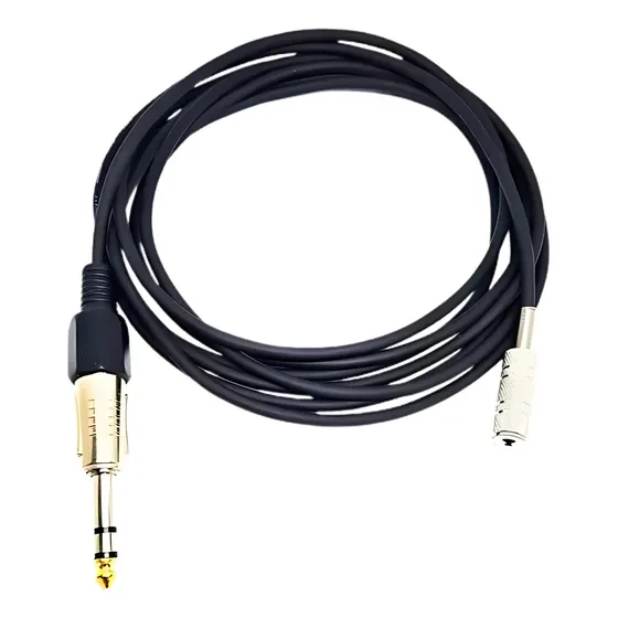 Cabo Extensor P2 X P10 Estéreo Fone Ouvido Retorno 20cm