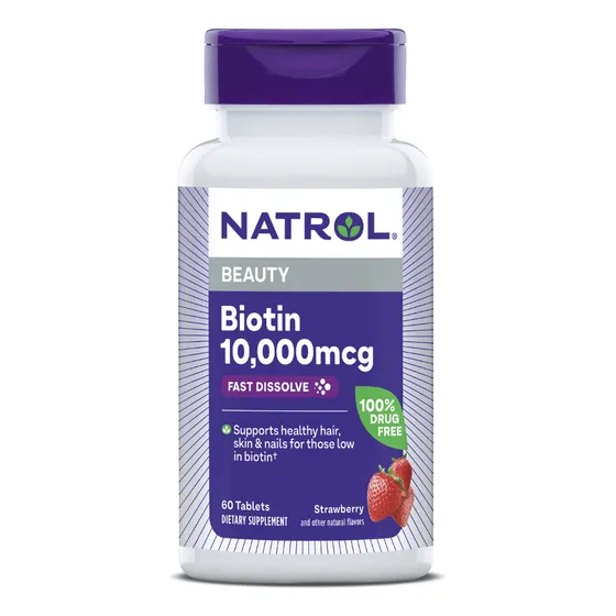 Natrol Biotina 10000mcg Força Máxima 60 Tablets Importado