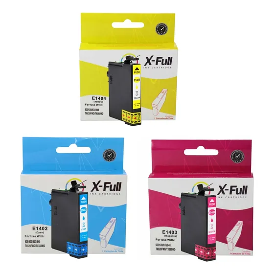 Kit 03 Cartucho Tinta Compativel P/ Uso Epson T140 140 Tx560