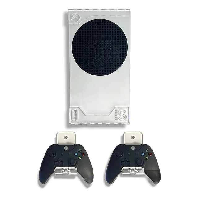 Soporte Pared Xbox Series S, Repisa + 2 Bases De Controles