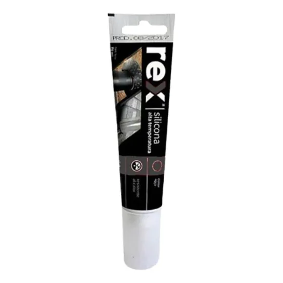 Silicona Alta Temperatura Gris Pomo 70 Ml Rex 30141