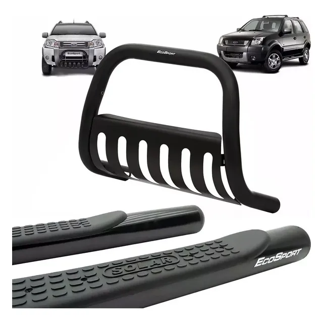 Kit Quebra Mato Chapa E Estribos Preto Ecosport 2003 2012