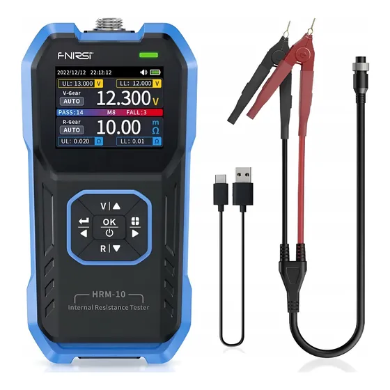 Medidor Resistencia Interna Y Voltaje Baterías Fnirsi Hrm-10