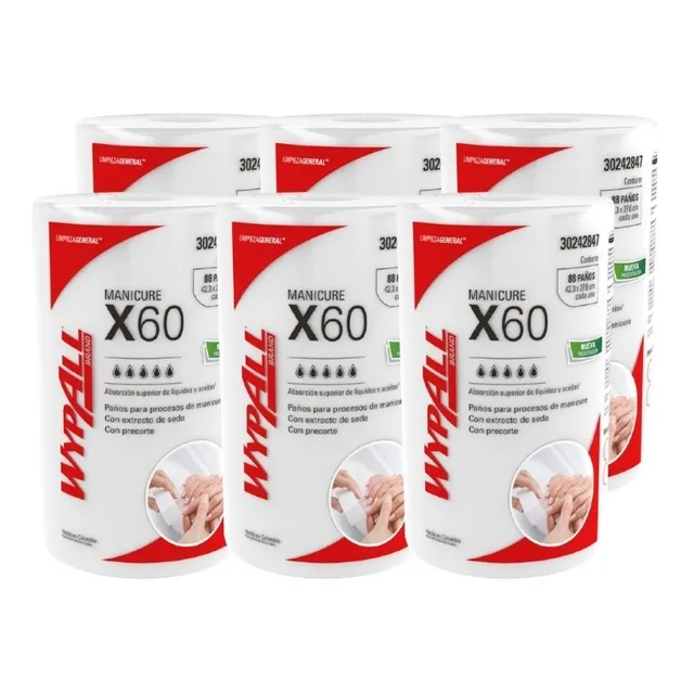 Wypall Paños Rollo Regular Extra-seda Manicure X6 Rollos
