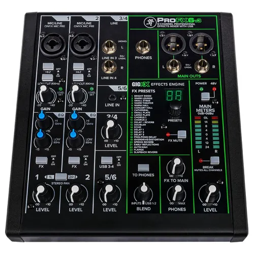 Mesa De Som Profx6v3 Mackie Nova Sem Embalagem 127/220v