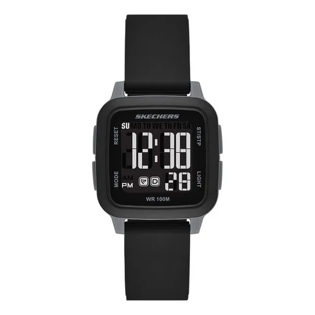 Skechers Reloj Digital Deportivo Para Mujer, Holmby Negro