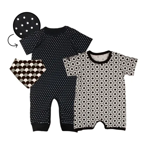 Macacao Curto Romper Bebe Algodao Premium Tipo Carters
