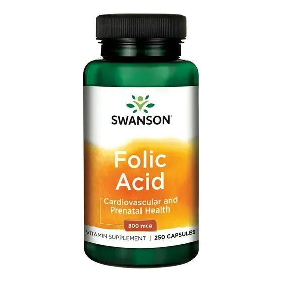 Swanson Folato Acido Fólico 250 Capsulas 800mcg