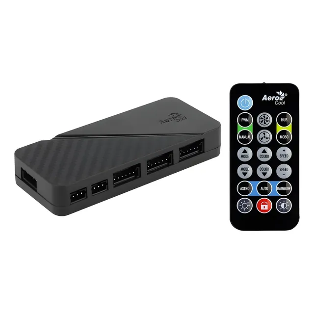 Fan Hub Controlador Ventilador Aerocool H66f Rgb Pwm