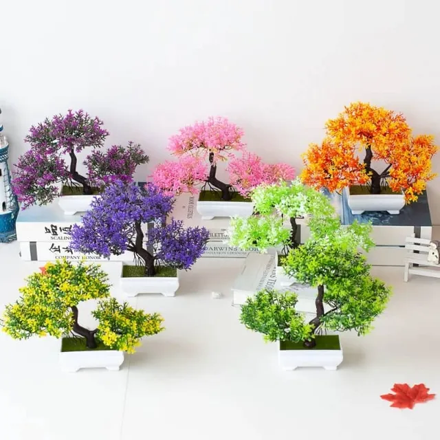 Planta Bonsai Artificial Decoración Para El Hogar O Oficina