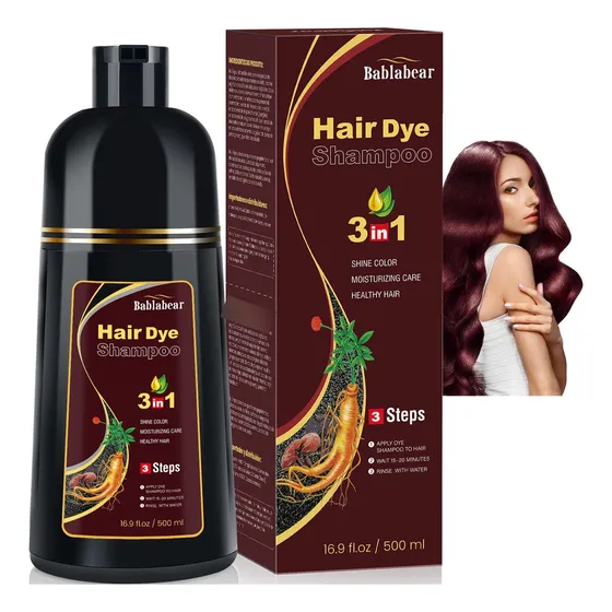 Shampoo Para Canas 500ml Natural Jengibre Tinte Cubre Canas
