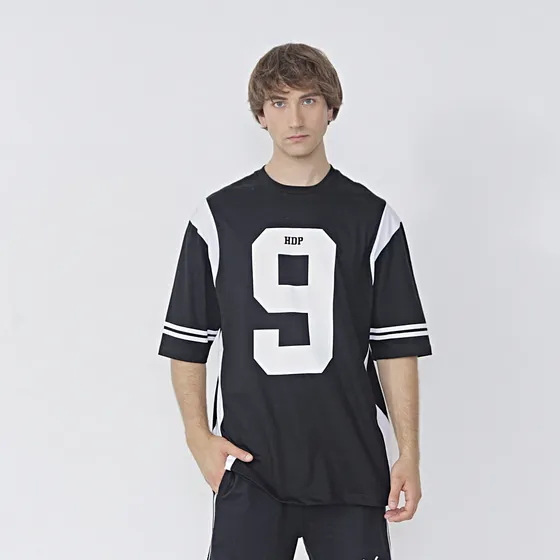 Remera Hueso De Perro Oversized Combinado 9 Algodón Hombre