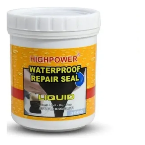 Sellador Tapagotera Impermeable Líquido 300g Sellante Imperm Color Negro