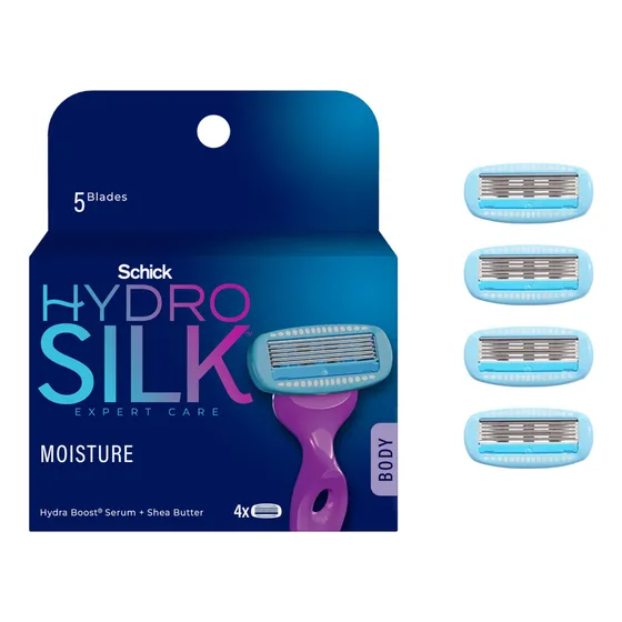 Recambios Hidratantes Schick Hydro Silk Razor Blade, 4 Unida