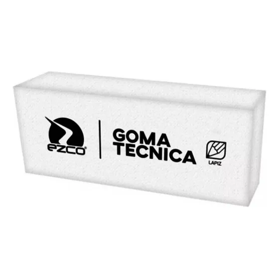 Goma Blanca Tecnica Escolar Ezco X 12 Unidades