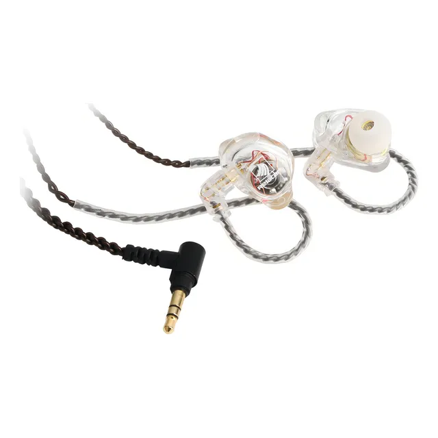 Auriculares de monitoreo Relacart Ea225 Hi End con doble controlador, color transparente