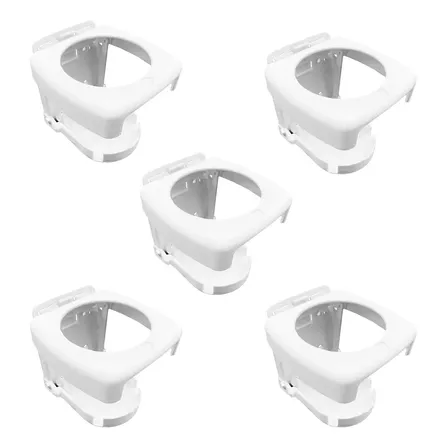 Kit 5 Porta Copo Retrátil Dobrável Cor Branca Barco Lancha