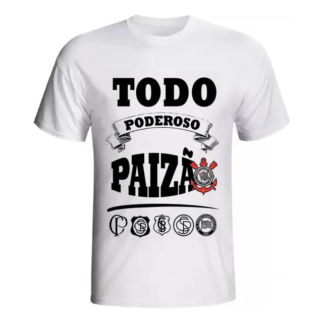 Camiseta Masculina Personalizada Todo Poderoso Paizão Timão