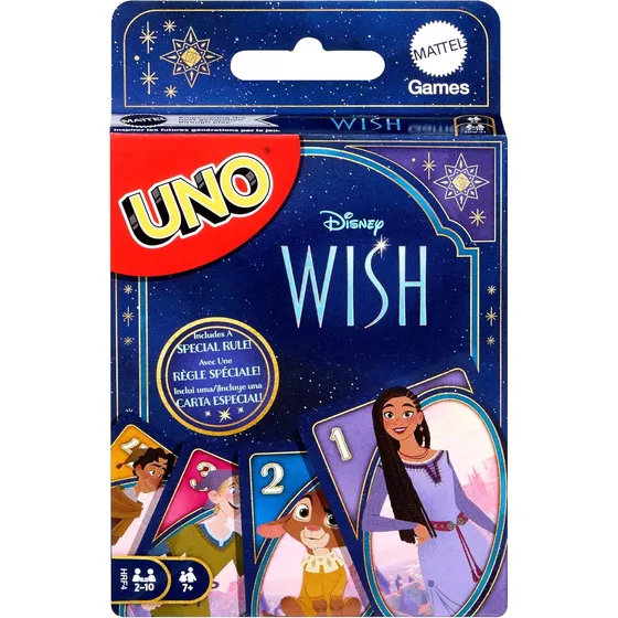 Mattel Uno - Juego De Cartas De Wish De Disney Para Familia