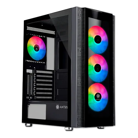 Gabinete Antryx Rx-260 Black Usb3.0 Frgb Fan X4 Negro | Cuotas sin interés