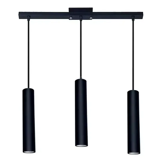 Combo 3 Lamparas Colgante Minimalista Tubo 20cm + Base 75cm