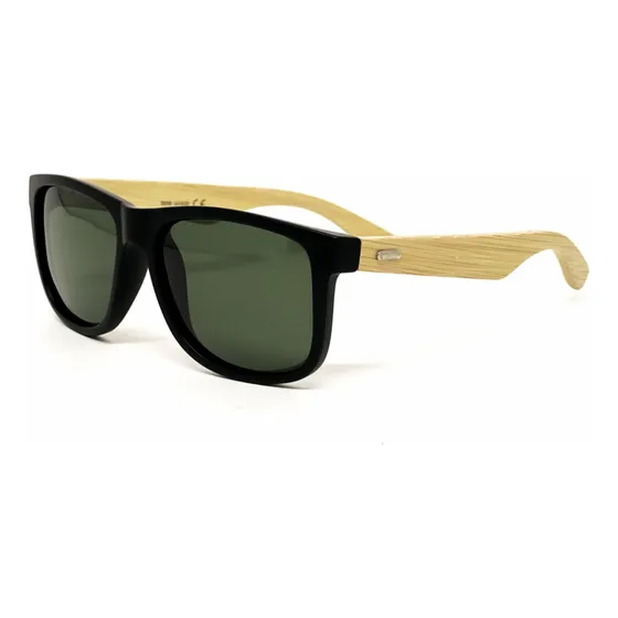 Óculos De Sol Quadrado Bambu Premium Original Uv400