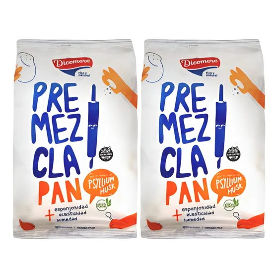 Premezcla Pan Con Psyillum Husk Dicomere Sin Tacc 450g X2