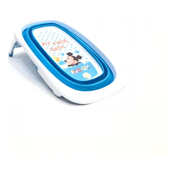 Bañera Bañadera Plegable Antideslizante Bebe Disney Grande Color Azul Mickey