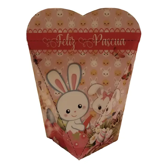 Caja Tipo Corazón Pascua Del Conejo