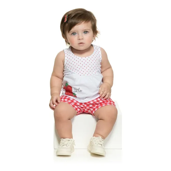 Conjunto Infantil Regata E Shorts Em Malha