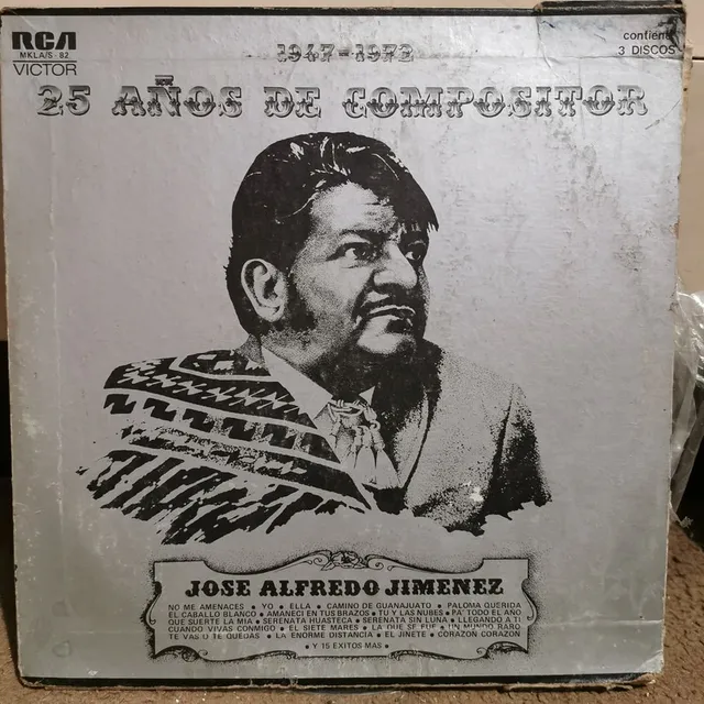 Disco Lp Jose Alfredo Jimenez-25 Años, 3 Lps 1947-1972