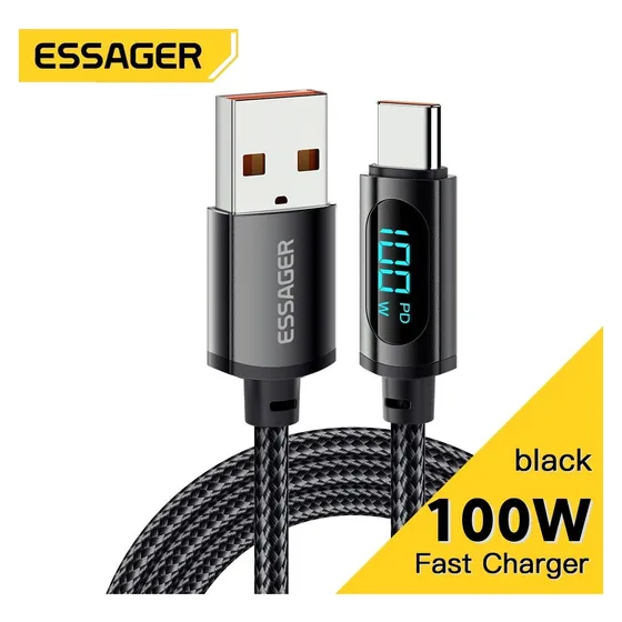 Essager Cable Tipo C Carga Rapida Cable Usb A A Tipo C, Pantalla Digital Cable De Datos 2m