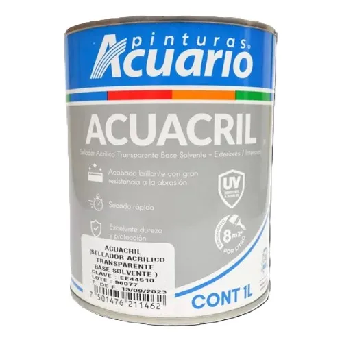 Acuacril Sellador Transparente Base Solvente 1 Lt Ee44510