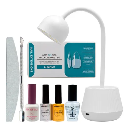 Kit Soft Gel Completo Cherimoya + Lámpara Inalambrica 18w