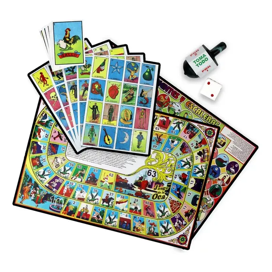 Juego De Mesa Serpientes Y Escaleras Juego De Oca Y Lotería 