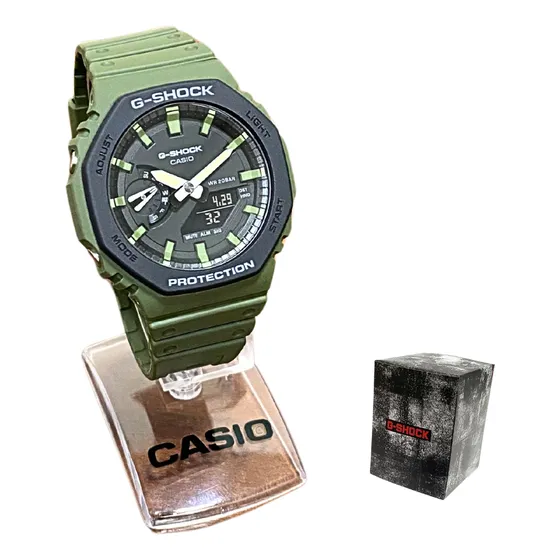 Relógio Casio Masculino Anadigi G Shock Verde Ga-2110su-3adr