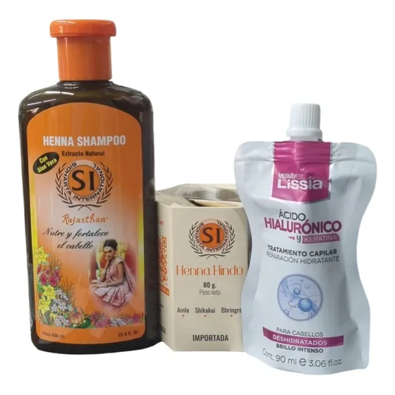 Henna Con Shampoo Y Mascarilla - g a $289