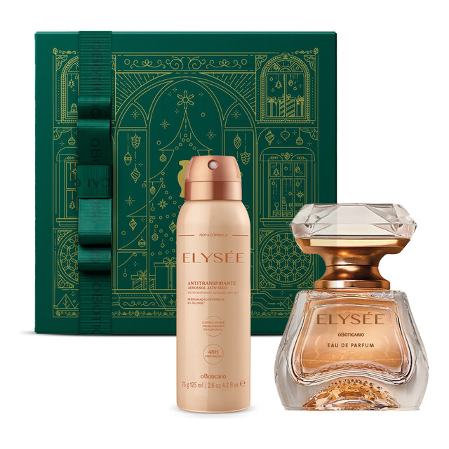 Combo Presente Elysée: Eau De Parfum 50ml + Desodorante Antitranspirante Aerossol 75g + Ca... Combo Presente Elysée: Eau De Parfum 50ml + Desodorante Antitranspirante Aerossol 75g + Ca...