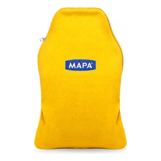 Bolsa De Agua Caliente 2lt Mapa Premium Con Funda De Polar Y Cierre Color Amarillo
