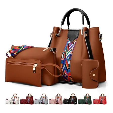 Set 4 Bolsas Mujer Moda Cartera Crossbody Tote Hobo Hombro